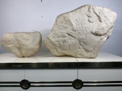 MODERN PAIR OF CAST PLASTIC LARGE AND SMALL ILLUMINATED ROCKS - 3636566