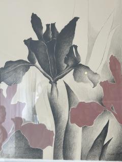 MODERN PAIR OF IRIS PAINTINGS BY CAROL SCOTT - 2811520