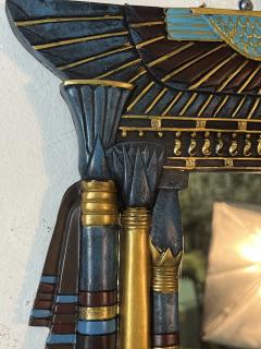 MODERN PAIR OF MULTI COLOR EGYPTIAN MOTIF MIRRORS - 3048749
