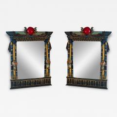 MODERN PAIR OF MULTI COLOR EGYPTIAN MOTIF MIRRORS - 3323463