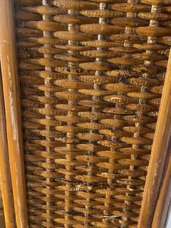MODERN RATTAN AND BAMBOO RECTANGULAR MIRROR - 2573767