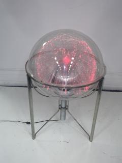 MODERN ROTATING COLOR SPECTRUM FIBER OPTIC PLEXIGLASS SPHERE LAMP - 1061807