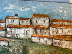 MODERN TUSCANY HILLSIDE VILLAGE PAINTING - 2487897