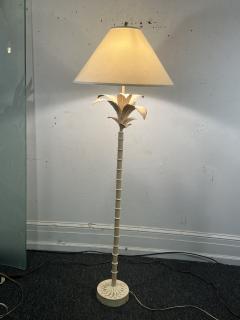 MODERN WHITE ENAMELED PALM TREE FLOOR LAMP - 4142580
