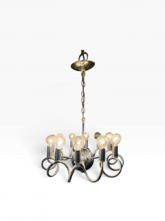 MODERNIST 1970S CHROME SPIRAL 12 LIGHT CHANDELIER - 4779483