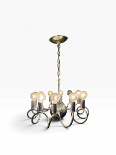 MODERNIST 1970S CHROME SPIRAL 12 LIGHT CHANDELIER - 4779484