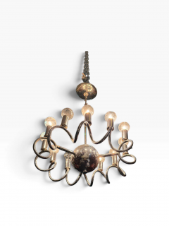 MODERNIST 1970S CHROME SPIRAL 12 LIGHT CHANDELIER - 4779485