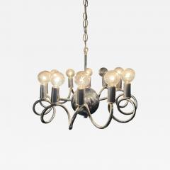 MODERNIST 1970S CHROME SPIRAL 12 LIGHT CHANDELIER - 4789946