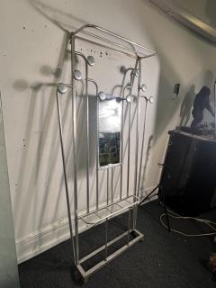 MODERNIST ALUMINUM ART DECO HALL RACK - 4133659