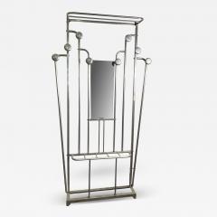 MODERNIST ALUMINUM ART DECO HALL RACK - 4133987