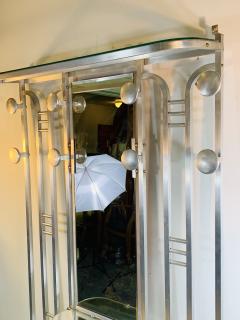 MODERNIST ART DECO ALUMINUM HALL RACK - 1158743