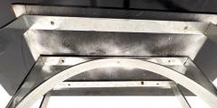 MODERNIST ART DECO CHROME BAND AND BLACK LACQUER CONSOLE DINING TABLE - 4084662