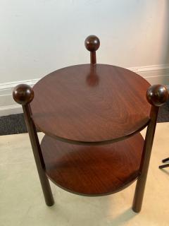 MODERNIST BALL AND BATON THREE LEGGED DOUBLE TIER SIDE TABLES - 2123025