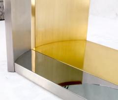 MODERNIST BRASS AND CHROME OVAL COFFEE TABLE IN THE MANNER OF MARIA PERGAY - 3445067