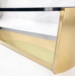 MODERNIST BRASS AND CHROME OVAL COFFEE TABLE IN THE MANNER OF MARIA PERGAY - 3445068