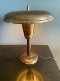 MODERNIST BRONZE AND BRASS ART DECO DESK LAMP - 2351763