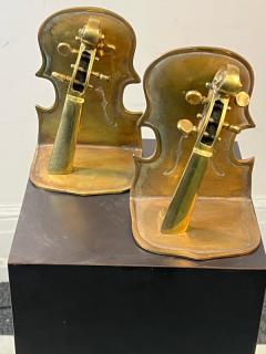 MODERNIST BRONZE BASS BOOKENDS - 3049811