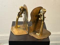 MODERNIST BRONZE BASS BOOKENDS - 3049812