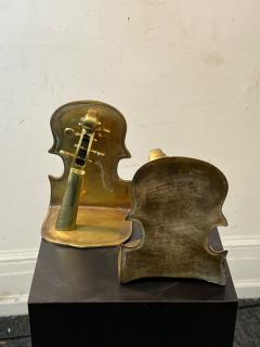 MODERNIST BRONZE BASS BOOKENDS - 3049814