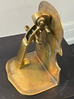 MODERNIST BRONZE BASS BOOKENDS - 3049818