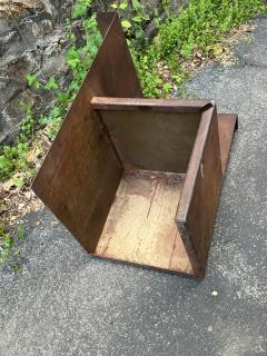 MODERNIST BRUTALIST SCULPTURAL CUBISTIC STEEL CHAIR - 4143452