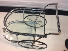 MODERNIST CHROME AND GLASS BAR CART - 3347321