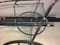 MODERNIST CHROME AND GLASS BAR CART - 3347323