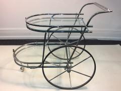 MODERNIST CHROME AND GLASS BAR CART - 3347327
