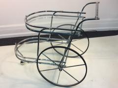 MODERNIST CHROME AND GLASS BAR CART - 3347331
