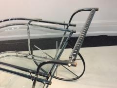 MODERNIST CHROME AND GLASS BAR CART - 3347332