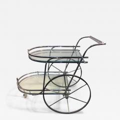 MODERNIST CHROME AND GLASS BAR CART - 3351481