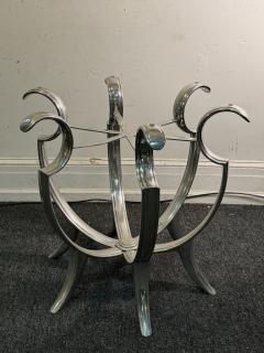 MODERNIST CHROME CURVED STRAP TABLE - 4318082