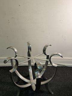 MODERNIST CHROME CURVED STRAP TABLE - 4318084