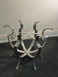 MODERNIST CHROME CURVED STRAP TABLE - 4318087