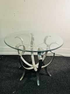 MODERNIST CHROME CURVED STRAP TABLE - 4318088