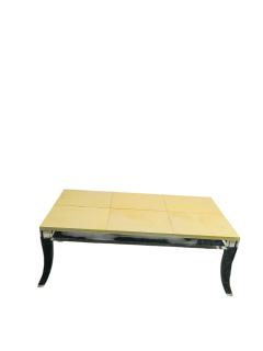 MODERNIST GOATSKIN TOP LUCITE BASE COFFEE TABLE - 4562980