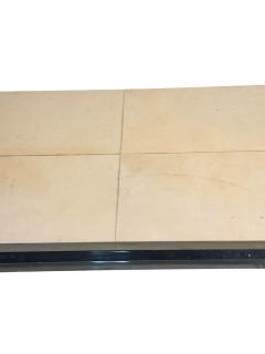 MODERNIST GOATSKIN TOP LUCITE BASE COFFEE TABLE - 4562984