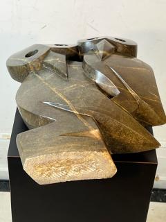 MODERNIST MARBLE WOODPECKERS SCULPTURE - 2862031