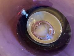 MODERNIST MID CENTURY AMETHYST GLASS FOOTED BOWL - 2314192
