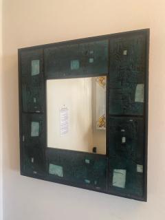 MODERNIST MID CENTURY ARTIST POTTERY TILE MIRROR - 2440896