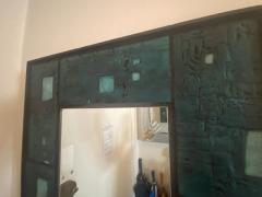 MODERNIST MID CENTURY ARTIST POTTERY TILE MIRROR - 2440900