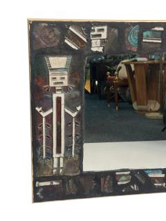 MODERNIST NATIVE AMERICAN DESIGN CERAMIC FRAMED MIRROR - 4711472