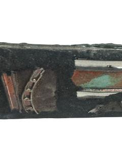 MODERNIST NATIVE AMERICAN DESIGN CERAMIC FRAMED MIRROR - 4711477