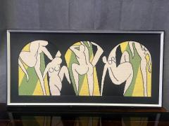 MODERNIST NUDE CUBIST NEEDLEPOINT - 4112957
