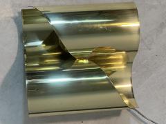 MODERNIST PAIR OF GOLD PLATED CURVED SCONCES - 3043244