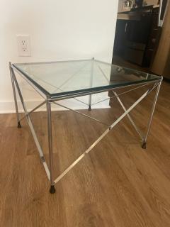 MODERNIST PAIR OF MOLECULAR FORM CHROME AND GLASS TABLES - 1947687