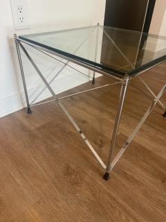 MODERNIST PAIR OF MOLECULAR FORM CHROME AND GLASS TABLES - 1947698