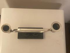 MODERNIST PAIR OF STERLING AND WOOD ART DECO CANDLESTICKS - 2440991