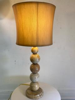 MODERNIST PAIR OF SWIRLED MARBLE BALL LAMPS - 1798251