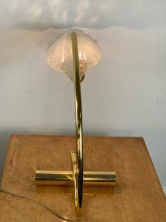 MODERNIST POLISHED BRASS AND MURANO GLASS SHADE DESK LAMP - 1218307